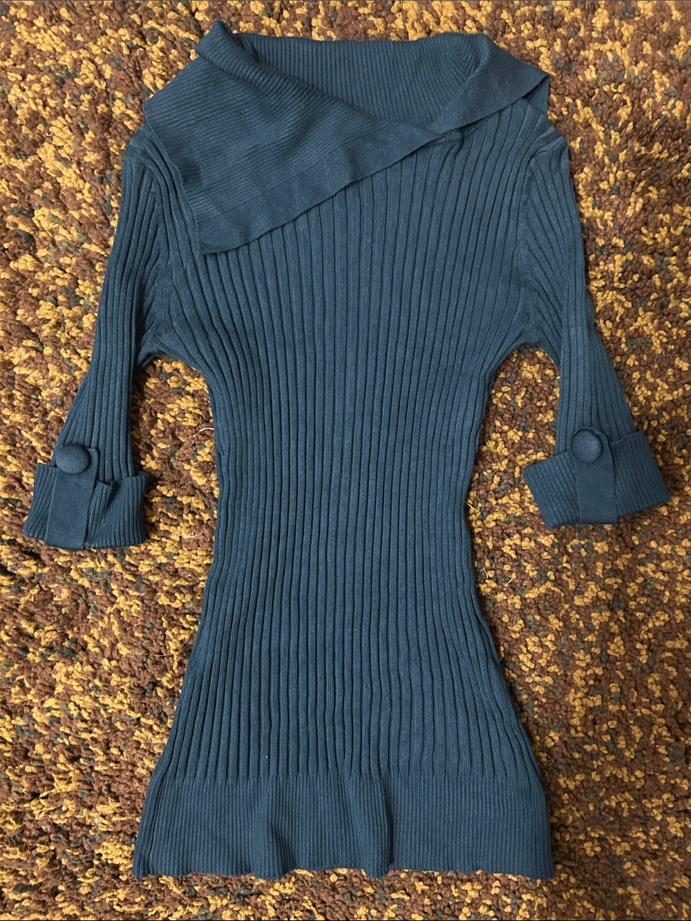 Majora Teal Knit Top
